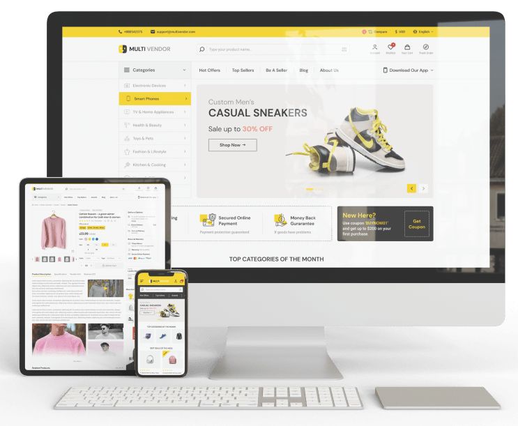 Blue Wolf Market on desktop, tablet, and mobile